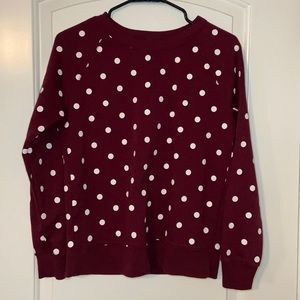 Maroon Polka Dot Sweater